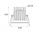 IT08-8041 black 3000K светильник встраиваемый