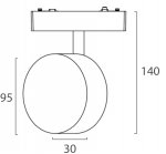 IT09-9019 black 3000K светильник трековый