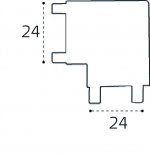 IT09-9029 black соединитель угловой