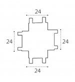 IT09-9031 black соединитель крестовой