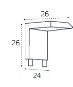 IT09-9032 black соединитель вертикальный угловой