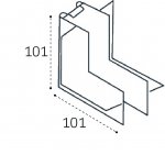 IT09-9033 black соединитель вертикальный угловой