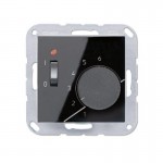 JUNG SL 500 Черный Накладка термостата комнатного(механизм TR236U,TR246U)  (SLTR236PLSW)