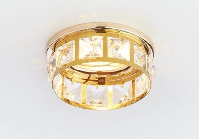 Светильник точечный Ambrella K101 CL/G золото/прозрачный хрусталь CRYSTAL SPOT