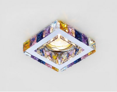 Светильник точечный Ambrella K110 RA/CH хром/радужный хрусталь MR16 ORGANIC SPOT Светильник точечный Ambrella K110 RA/CH хром/радужный хрусталь MR16 ORGANIC SPOT
