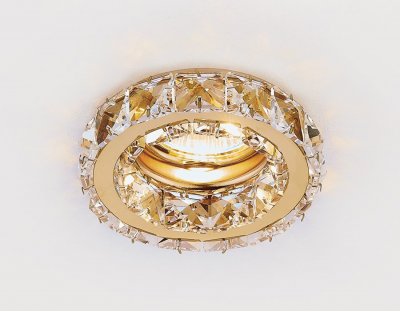 Светильник точечный Ambrella K112 CL/G золото/прозрачный хрусталь MR16 ORGANIC SPOT