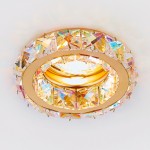 Светильник точечный Ambrella K112 PR/G золото/перламутровый хрусталь MR16 CRYSTAL SPOT