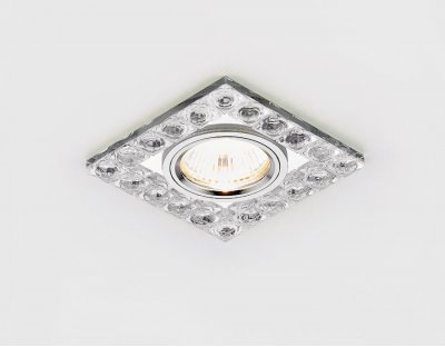 Светильник точечный Ambrella K123 CH хром/прозрачный хрусталь CRYSTAL SPOT