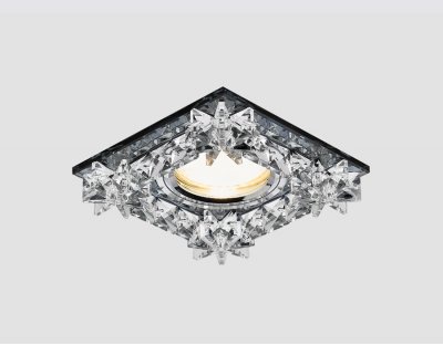 Светильник точечный Ambrella K130 BK хром/тонированный хрусталь CRYSTAL SPOT