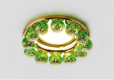 Светильник точечный Ambrella K203 GR/G золото зеленый ORGANIC SPOT Светильник точечный Ambrella K203 GR/G золото зеленый ORGANIC SPOT