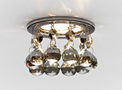 Светильник точечный Ambrella K2051C KF/CH хром/тонированный хрусталь MR16 ORGANIC SPOT Светильник точечный Ambrella K2051C KF/CH хром/тонированный хрусталь MR16 ORGANIC SPOT