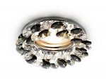 Светильник точечный Ambrella K206 BK/CH хром/черный хрусталь MR16 ORGANIC SPOT