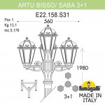 Садово-парковый фонарь FUMAGALLI ARTU BISSO/SABA 3+1 K22.158.S31.WXF1R