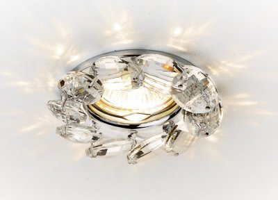 Светильник точечный Ambrella K306 CL/CH хром/прозрачный хрусталь ORGANIC SPOT Светильник точечный Ambrella K306 CL/CH хром/прозрачный хрусталь ORGANIC SPOT