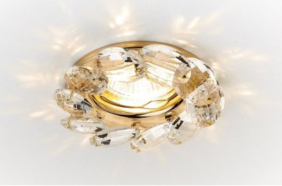 Светильник точечный Ambrella K306 CL/G золото/прозрачный хрусталь ORGANIC SPOT Светильник точечный Ambrella K306 CL/G золото/прозрачный хрусталь ORGANIC SPOT