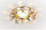 Светильник точечный Ambrella K306 CL/G золото/прозрачный хрусталь ORGANIC SPOT