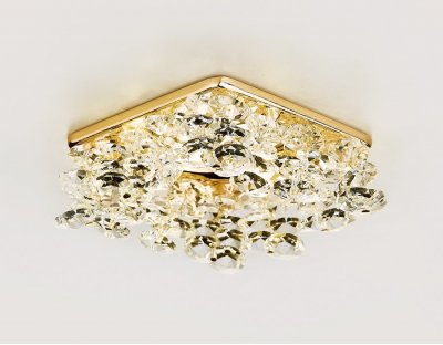 Светильник точечный Ambrella K309 CL/G золото/прозрачный CRYSTAL SPOT