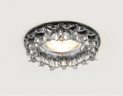 Светильник точечный Ambrella K370 BK хром/тонированный хрусталь ORGANIC SPOT Светильник точечный Ambrella K370 BK хром/тонированный хрусталь ORGANIC SPOT