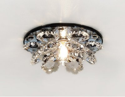 Светильник точечный Ambrella K440 BK хром/тонированный хрусталь G9 ORGANIC SPOT Светильник точечный Ambrella K440 BK хром/тонированный хрусталь G9 ORGANIC SPOT