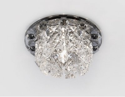 Светильник точечный Ambrella K455 BK хром/тонированный хрусталь CRYSTAL SPOT