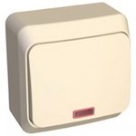 Lexel Этюд НАЖИМНАЯ КНОПКА с подсветкой (СХ. 1) кремовый (накладные) (KA10-002k)