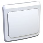 Lexel Этюд НАЖИМНАЯ КНОПКА (СХ. 1) белый (скр.устан.) (KC10-001b)