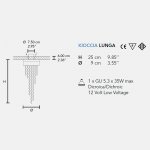 Встраиваемый светильник Masiero Masiero Kioccia KIOCCIA LUNGA Cromo Viola Asfour