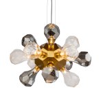 Люстра Delight KR1197P-12 brass, smoky/clear