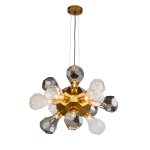 Люстра Delight KR1197P-12 brass, smoky/clear