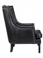 Кожаное кресло Chester Black Leather MAK interior KS-957-BGL Черный