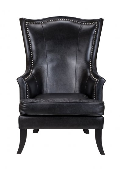 Кожаное кресло Chester Black Leather MAK interior KS-957-BGL Черный