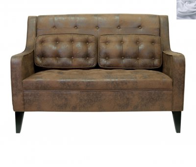 Дизайнерский двухместный диван Hublon Серый MAK interior KS-995-2-grey Серый