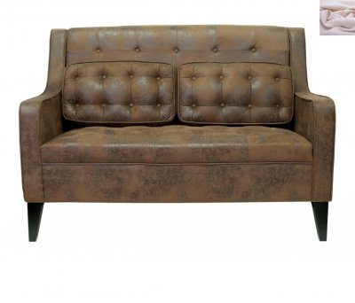 Дизайнерский двухместный диван Hublon MAK interior KS-995-2-pink Розовый