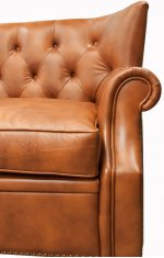 Кожаный диван Tesco brown MAK interior KS-998-3BR Коричневый