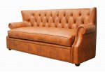 Кожаный диван Tesco brown MAK interior KS-998-3BR Коричневый
