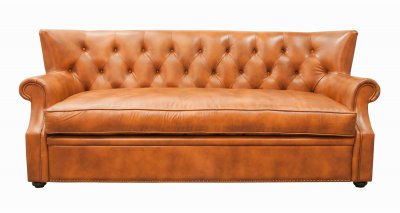 Кожаный диван Tesco brown MAK interior KS-998-3BR Коричневый