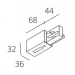 Заглушка питающая 3 Artemide L170720 3-Circuit Tracks