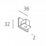 Заглушка непитающая 3 Artemide L171620 3-Circuit Tracks