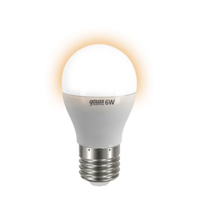 

Лампа Gauss LED Elementary Шар 6W E27 450lm 4100K (53226), 53226