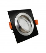 Встраиваемый точечный светильник Lumina Deco Luka LDC 8062-JP-L90*W90 BK+SL