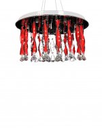 Хрустальная потолочная люстра Lumina Deco ALVEDO LDC 9040-17 RD