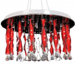 Хрустальная потолочная люстра Lumina Deco ALVEDO LDC 9040-17 RD