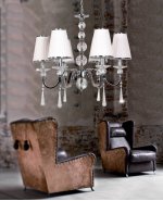 Хрустальная подвесная люстра Lumina Deco Federrica LDP 1158-6 WT