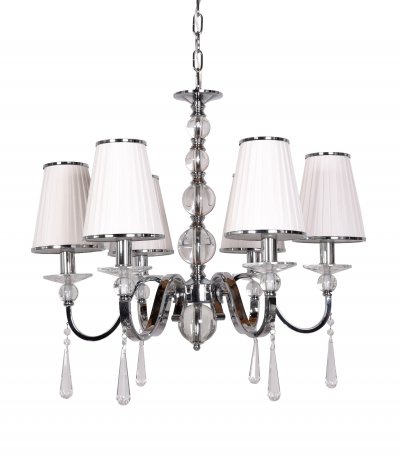 Хрустальная подвесная люстра Lumina Deco Federrica LDP 1158-6 WT