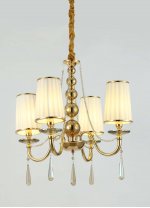 Хрустальная подвесная люстра Lumina Deco Fabione LDP 1200-4 F.GD