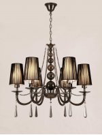 Хрустальная подвесная люстра Lumina Deco Fabione LDP 1200-6 BK