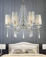 Хрустальная подвесная люстра Lumina Deco Fabione LDP 1200-6 CHR