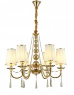 Хрустальная подвесная люстра Lumina Deco Fabione LDP 1200-6 F.GD