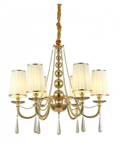 Хрустальная подвесная люстра Lumina Deco Fabione LDP 1200-6 F.GD Хрустальная подвесная люстра Lumina Deco Fabione LDP 1200-6 F.GD