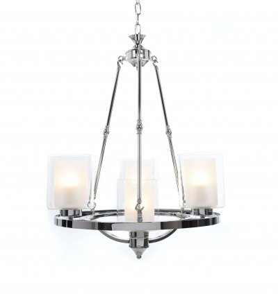 Подвесная люстра Lumina Deco Santini LDP 1220-4 CHR+WT Подвесная люстра Lumina Deco Santini LDP 1220-4 CHR+WT